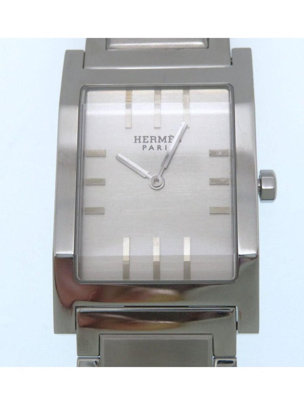 Hermes Tandem Watch Stainless Steel Silver